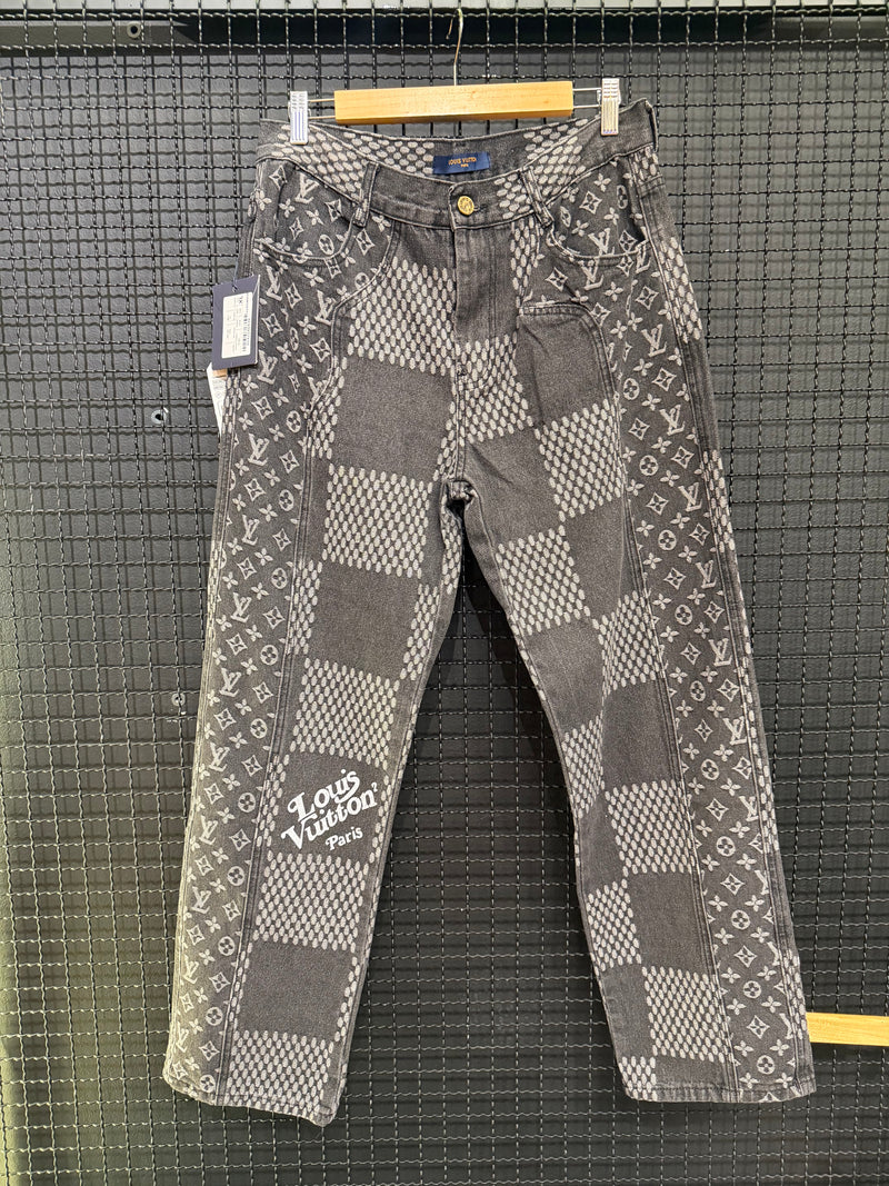 Calça Louis Vuitton Jeans Monogram Printed  - Pronta Entrega