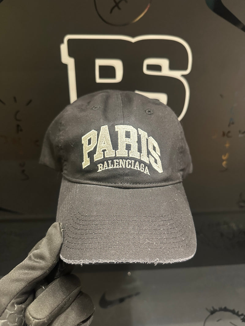 Boné Balenciaga Paris Preto Aba Curva - Pronta Entrega