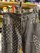 Calça Louis Vuitton Jeans Monogram Lavado Preto - Pronta Entrega