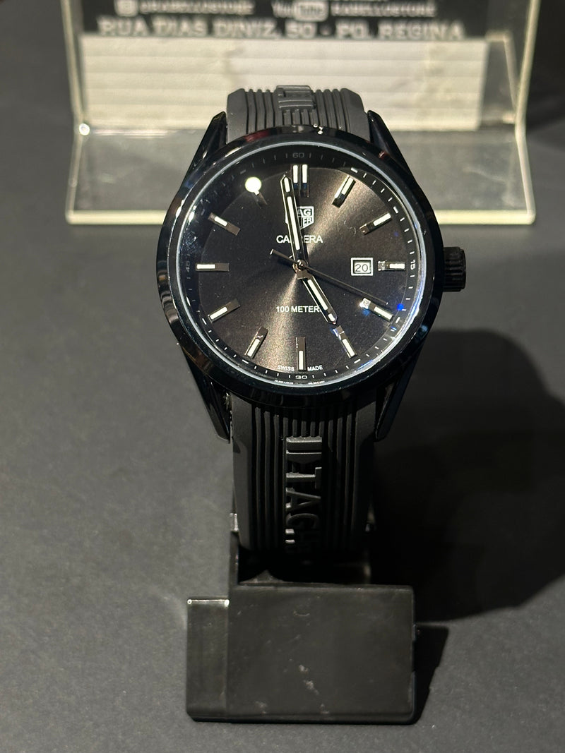 Relógio Tag Heuer Black Fundo Preto - Pronta Entrega