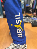 Conjunto Tracksuit Jordan Brasil Azul Amarelo 2026/27 - Pronta Entrega
