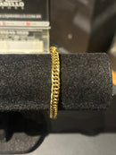 Pulseira Groumet Prata Fecho Trava 20 CM - Pronta Entrega