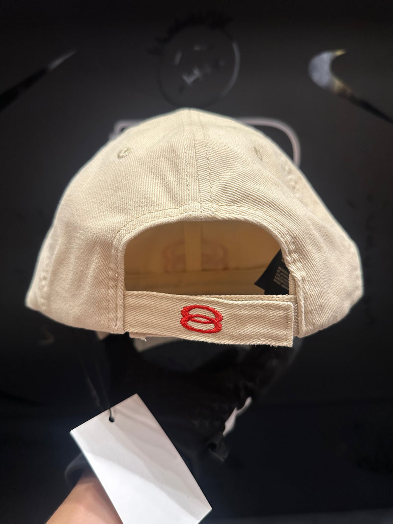 Boné Aba Cortada Balenciaga Preto/Bege - Pronta Entrega