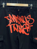 Calça Minus Two Preta Logo Vermelho - Pronta Entrega