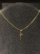 Corrente Veneziana Banhada Pingente “Fé” 25 CM - Pronta Entrega