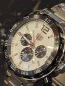 Relógio TAG Heuer Formula 1 x Indy 500 Silver/Black Fundo Branco - Pronta Entrega