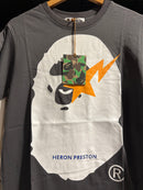 Camiseta BAPE Heron Preston Cinza - Pronta Entrega