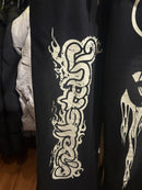 Calça Hellstar High Street Moletom Destonado Preto - Pronta Entrega