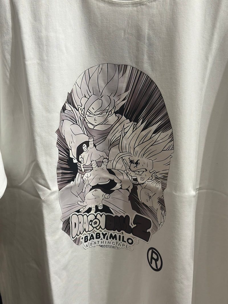 Camiseta BAPE Dragon Ball Z Baby Milo Branca - Pronta Entrega