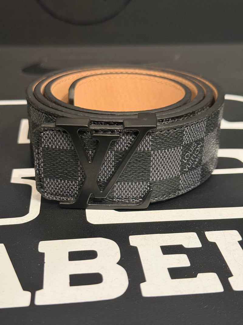 Cinto Louis Vuitton Damier Graphite Fivela Black  - Pronta Entrega