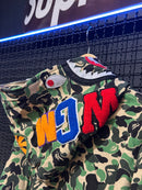 MJaqueta Bape Shark Camo Green Full Zip - Pronta Entrega