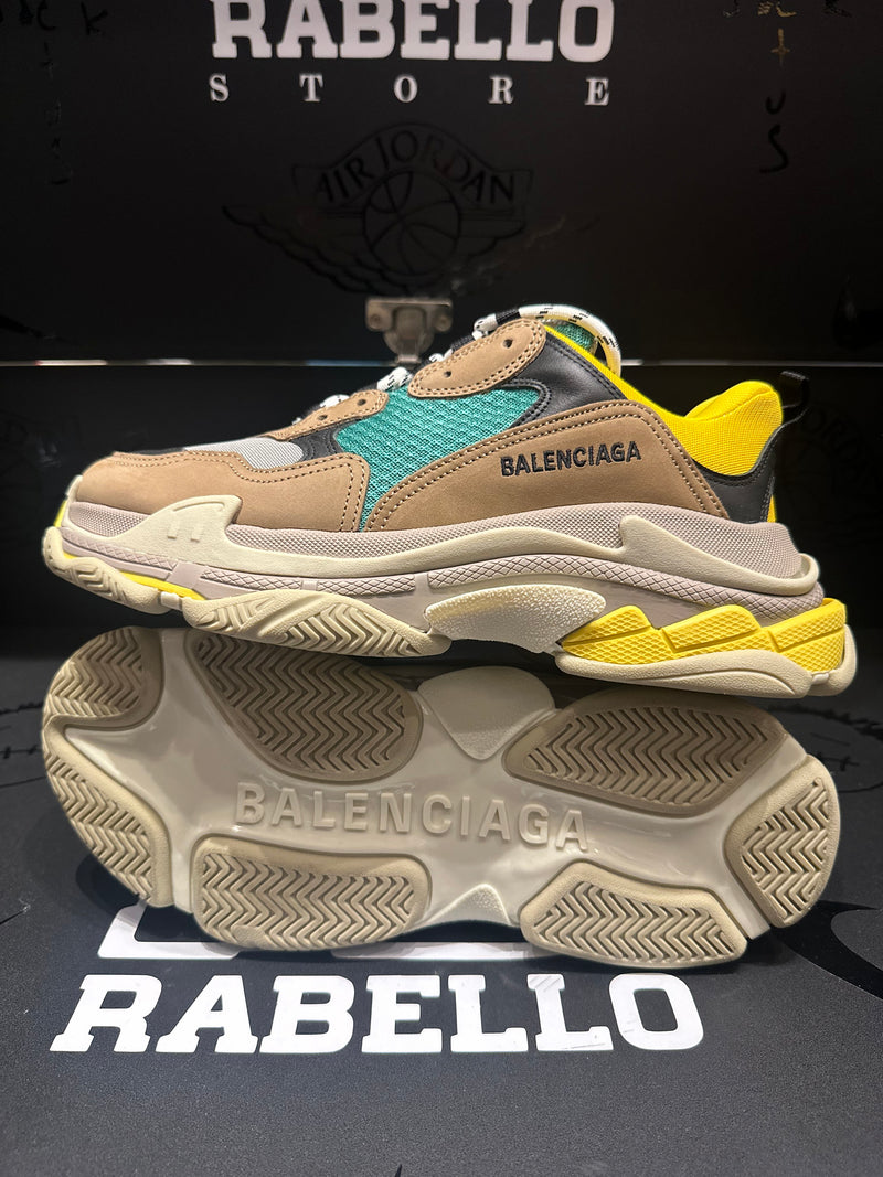 Tênis Balenciaga Triple S Beige Green Yellow - Pronta Entrega