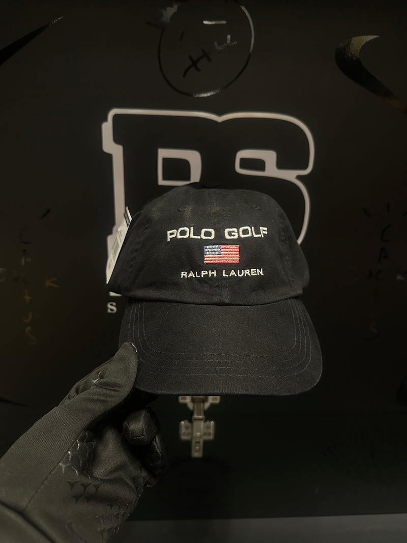 Boné Aba Curva Polo Golf Ralph Lauren Preto - Pronta Entrega