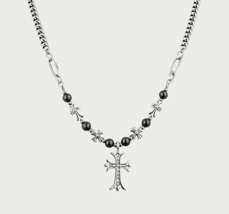 Colar Chrome Hearts Vintage Y2K Prata - Pronta Entrega