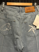 Short Jeans Corteiz C-Star Denim - Pronta Entrega