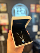 Colar PANDORA Blue Murano Glass Butterfly Set Necklace with Pendant 925 Silver - Pronta Entrega