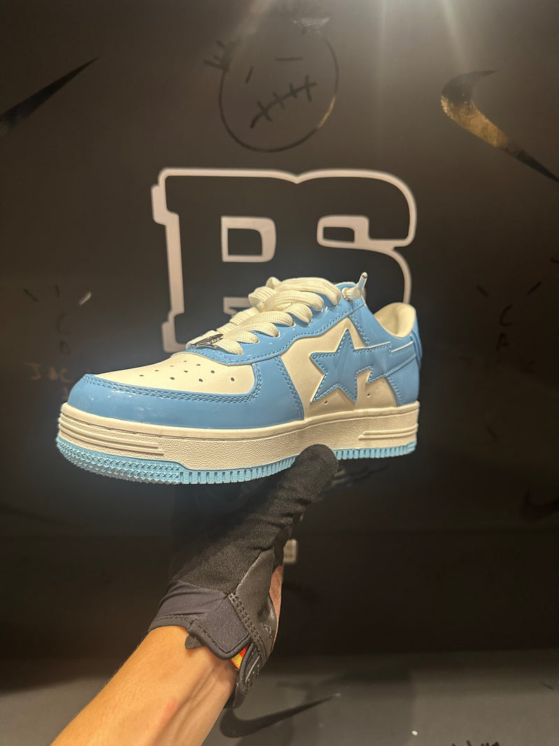 Tênis BAPE A Bathing APE Court Sta Blue White - Pronta Entrega