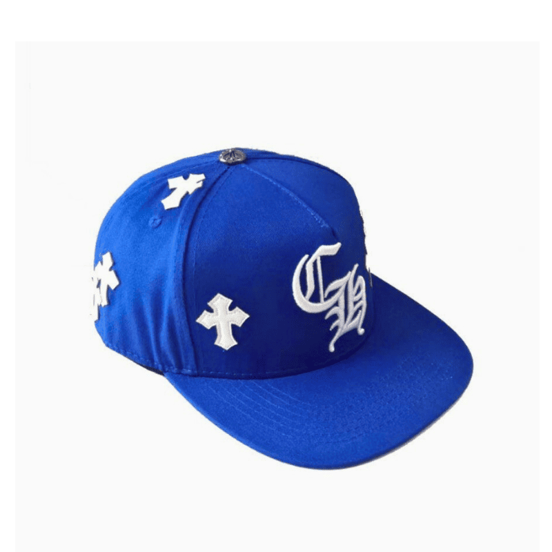 Boné Chrome Hearts Cross Patch Azul - Encomenda