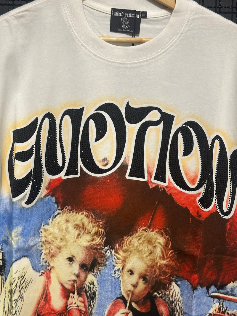 Camiseta Mixed Emotions Two Kids Angels White - Pronta Entrega