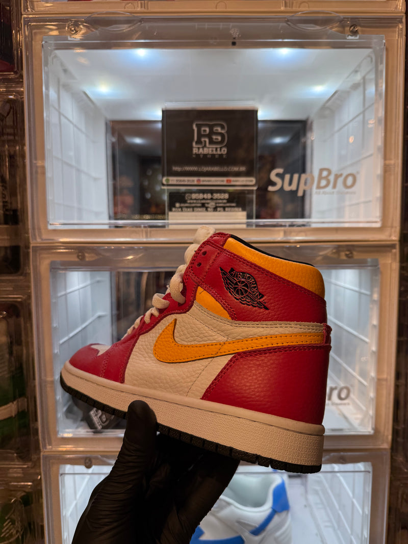 Tênis Nike Air Jordan 1 High Light Fusion Red - Pronta Entrega