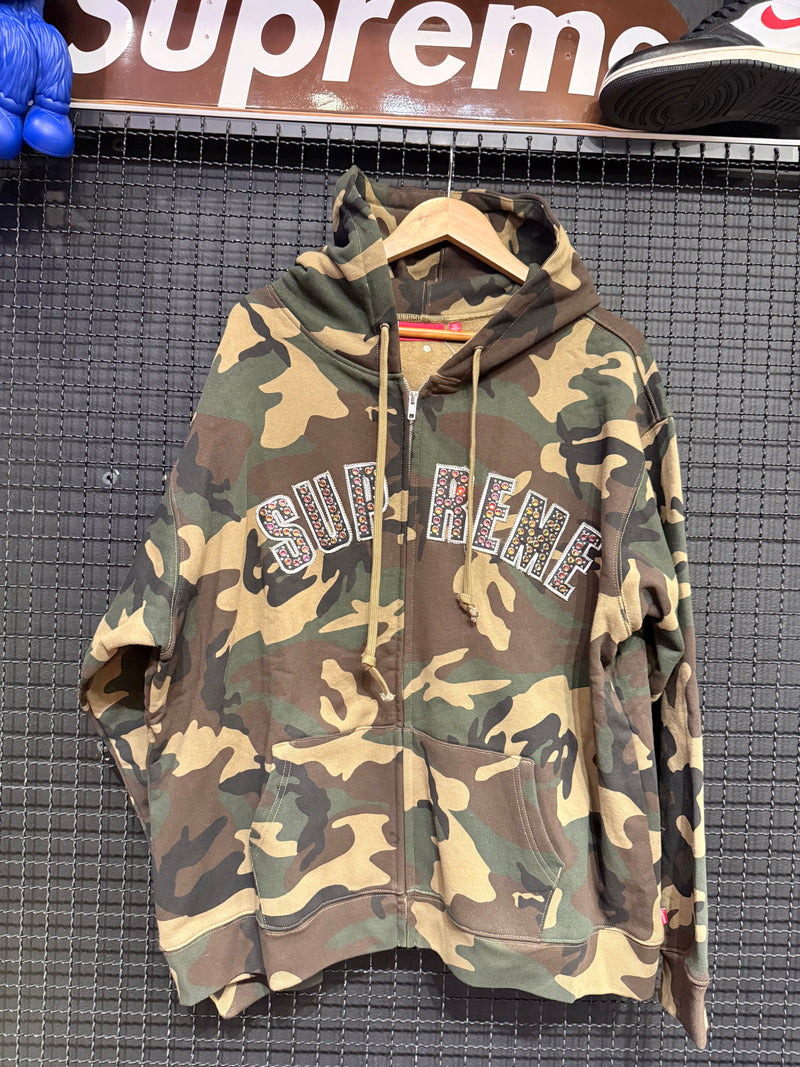 Supreme®/b.b. Simon® Zip Up Hooded Sweatshirt Woodland Camo - Pronta Entrega