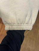 Calça Moletom Essentials “Fear Of God” Creme Com Punho - Pronta Entrega