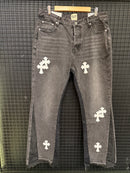 Calça Flare Chrome Hearts x Gallery DEPT Jeans - Pronta Entrega