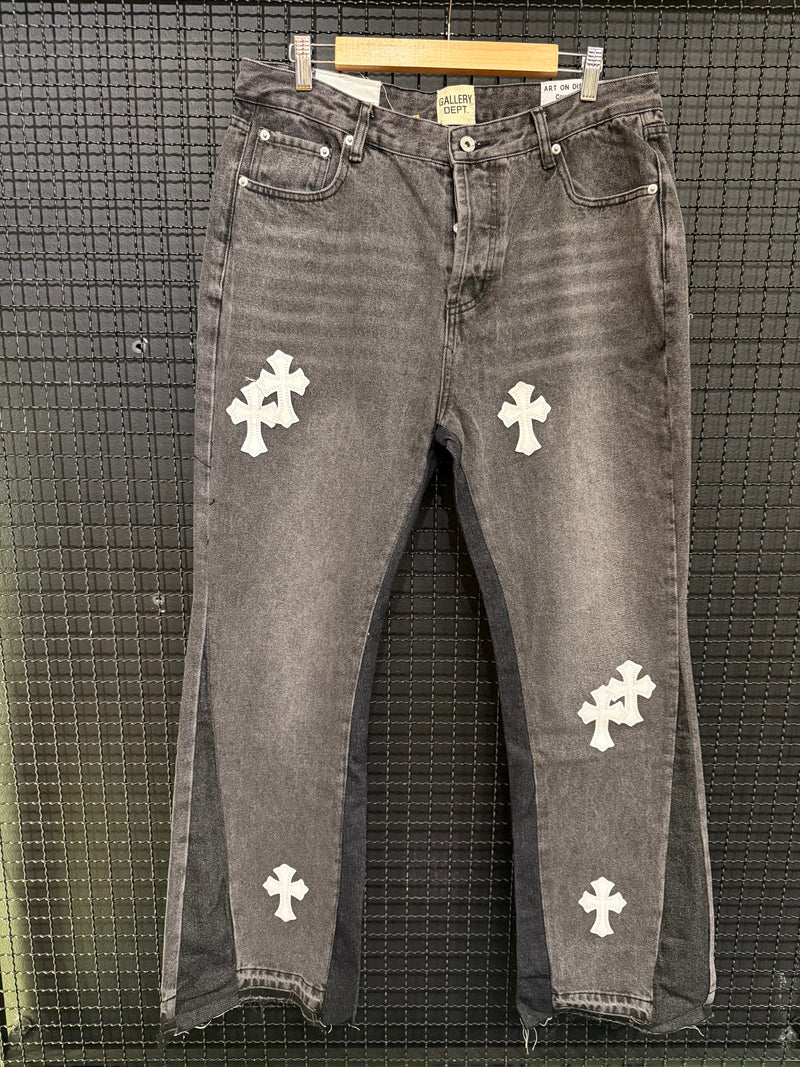 Calça Flare Chrome Hearts x Gallery DEPT Jeans - Pronta Entrega