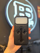 Case Chrome Hearts para Iphone Courino Preto- Pronta Entrega