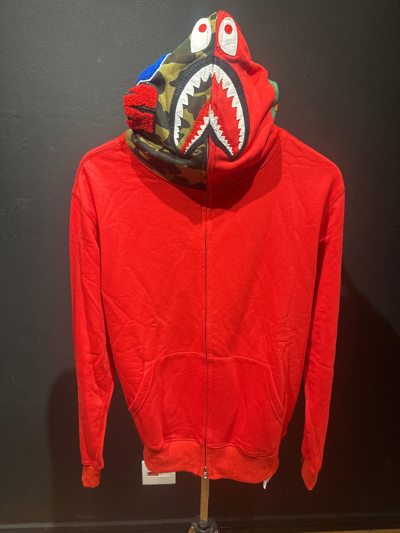 Jaqueta Bape Shark Camo Red Full Zip - Pronta Entrega