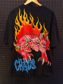 Camiseta Travis Scott Utopia x St. Michael Chaos Black - Pronta Entrega