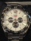 Relógio TAG Heuer Formula 1 x Indy 500 Silver/Black Fundo Branco - Pronta Entrega