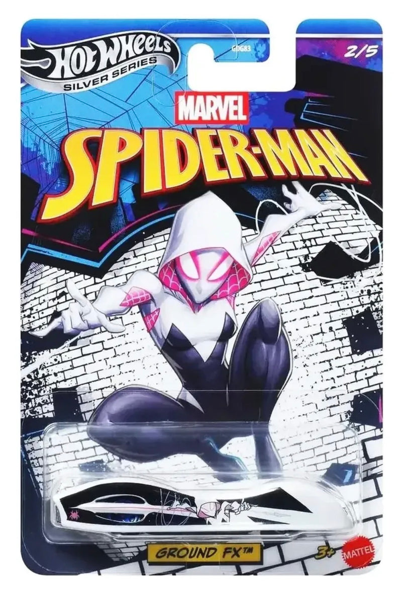 Carrinho Hot Wheels Marvel Spider-Man Ground FX Spider-Gwen - Pronta Entrega
