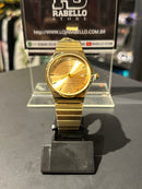 Relógio Casio Quartz Premium Fundo Gold - Pronta Entrega