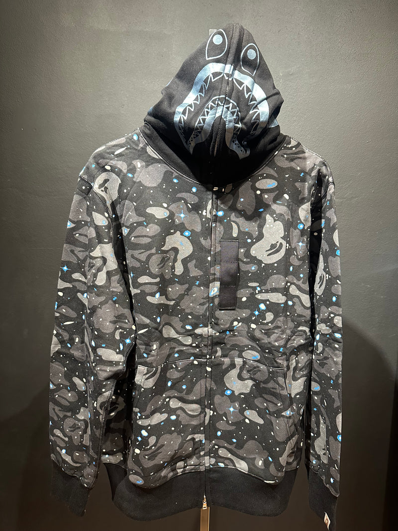 Jaqueta Bape Camo Shark Black Full Zip - Pronta Entrega