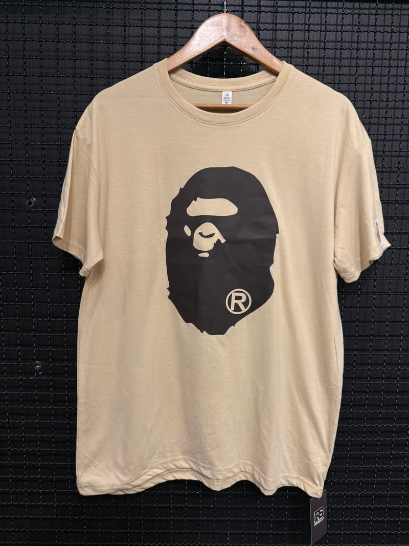Camiseta BAPE Bicolor Big Ape Head Brown - Pronta Entrega
