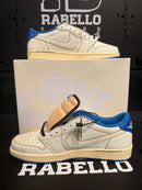 Tênis Nike Air Jordan 1 Low Travis Scott Fragment Military Blue - Pronta Entrega