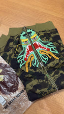 Jaqueta Bape X Clot Shark Camo Relaxed Full Zip - Pronta Entrega