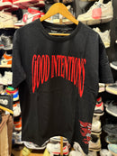 Camiseta VLONE ‘ Good Intentions’ Preta Vermelha - Pronta Entrega