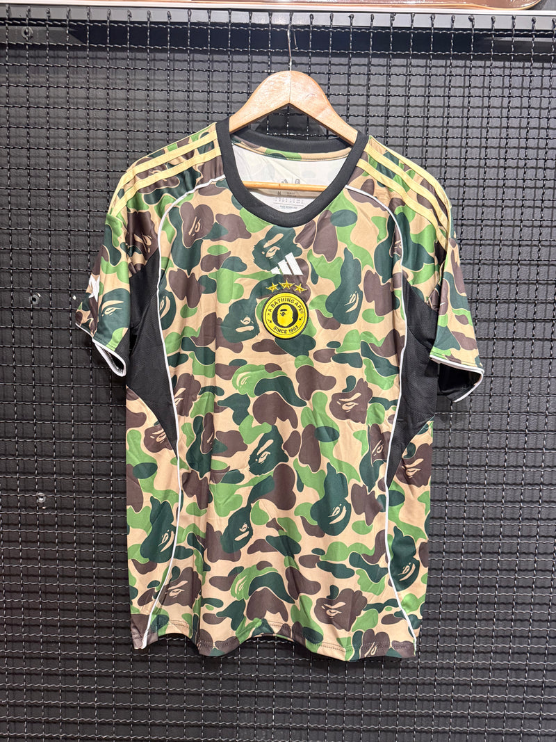 Camiseta BAPE x Adidas Jersey Football Crew Green - Pronta Entrega