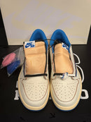 Tênis Nike Air Jordan 1 Low Travis Scott Fragment Military Blue - Pronta Entrega