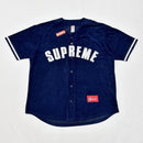 Camiseta Supreme Ultrasuede Mesh Baseball Azul - ENCOMENDA