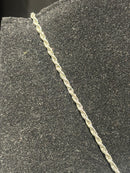 Corrente Slim Pingente Leopard “Only The Strong Survive” Prata 60 CM - Pronta Entrega