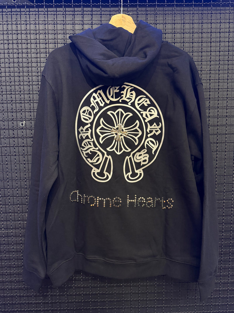 Moletom Chrome Hearts Bog Logo Metalizado Black - Pronta Entrega