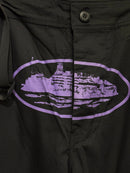 Calça Corteiz Guerillaz Cargo Black/Purple - Pronta Entrega