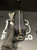 Bolsa Bag Off-White Cross Body Preto Alça Cinza - Pronta Entrega