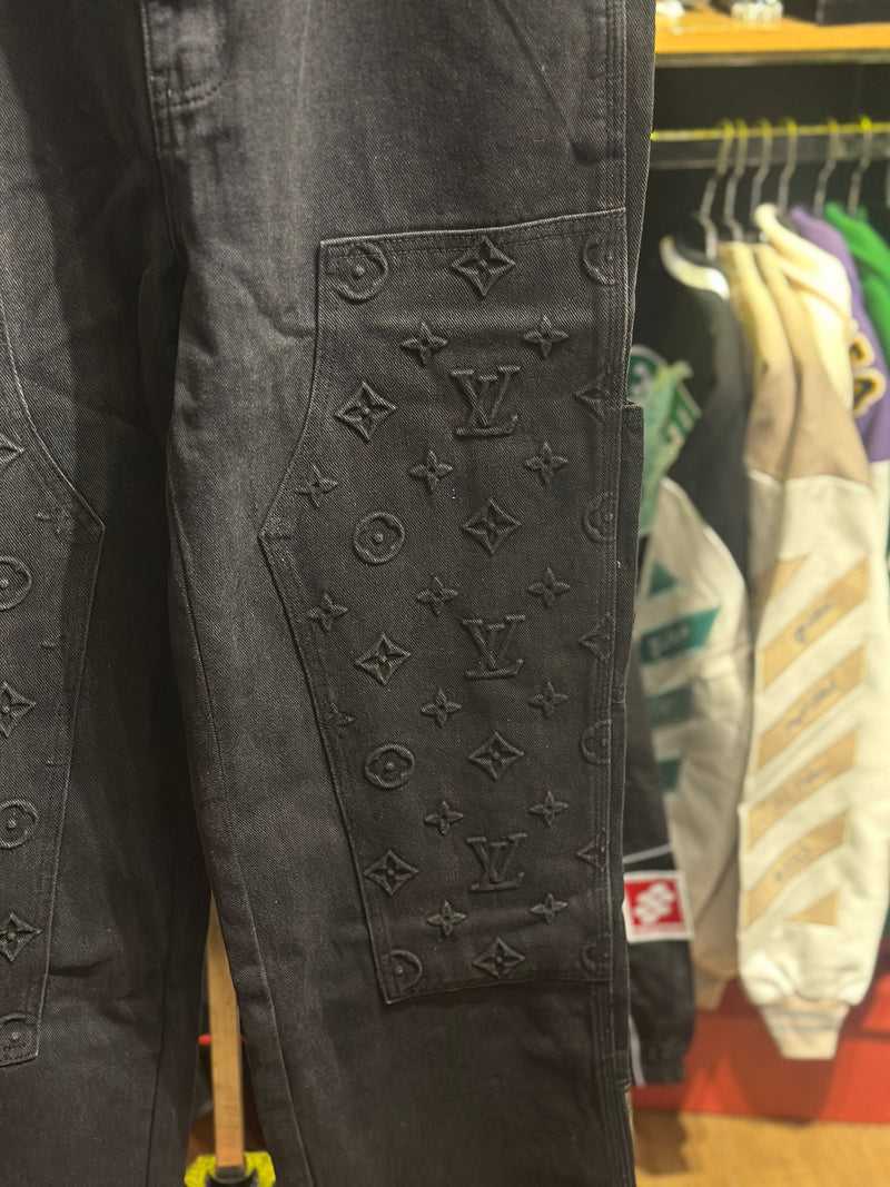 Calça Jeans Louis Vuitton Monogram Black - Pronta Entregae