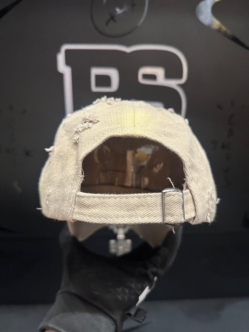 Boné Aba Curva Chrome Hearts Triple Cruz Bege - Pronta Entrega