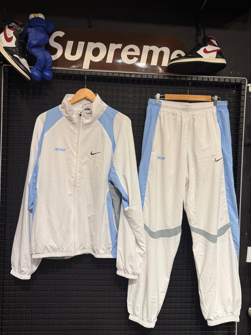 Conjunto Palace x Nike Track Jacket & Track Pants Blue White - Pronta Entrega