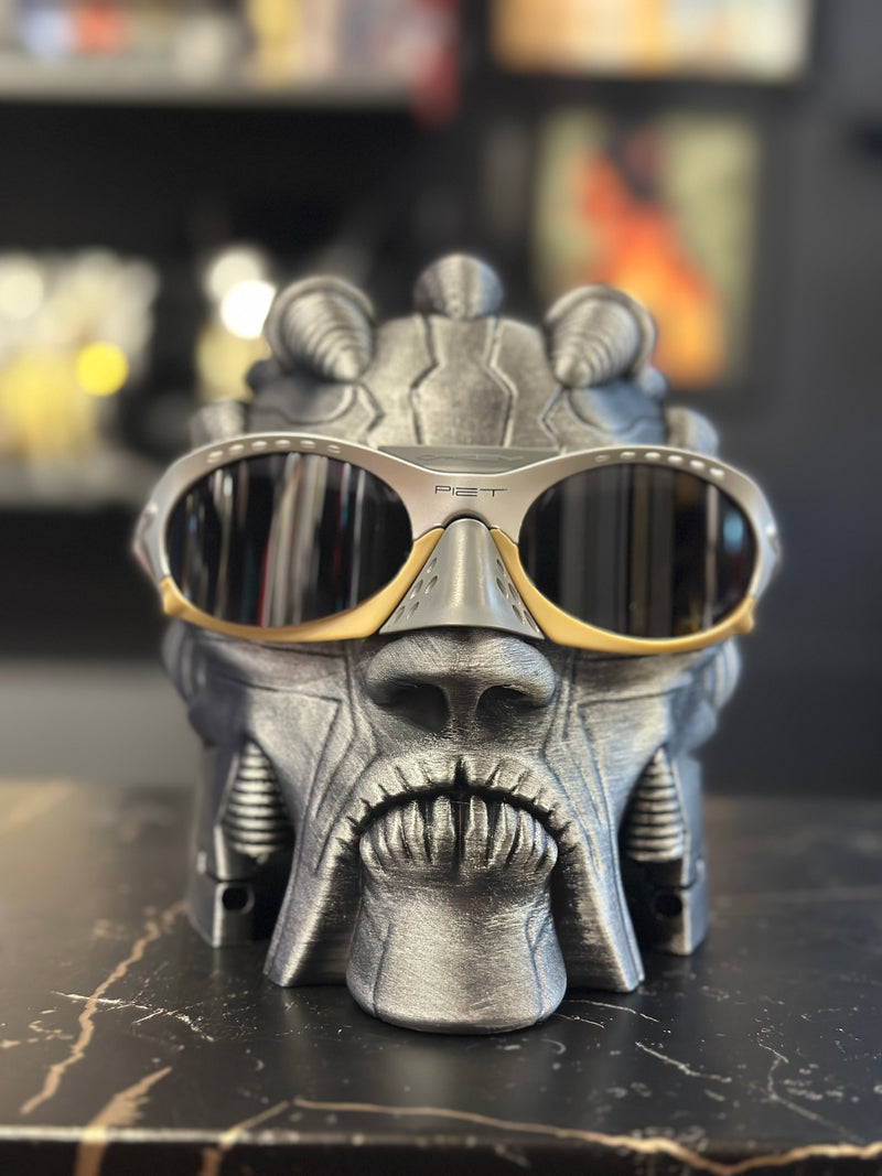 Óculos Oakley PLANTARIS Silver Brown Lente Preta - Pronta Entrega